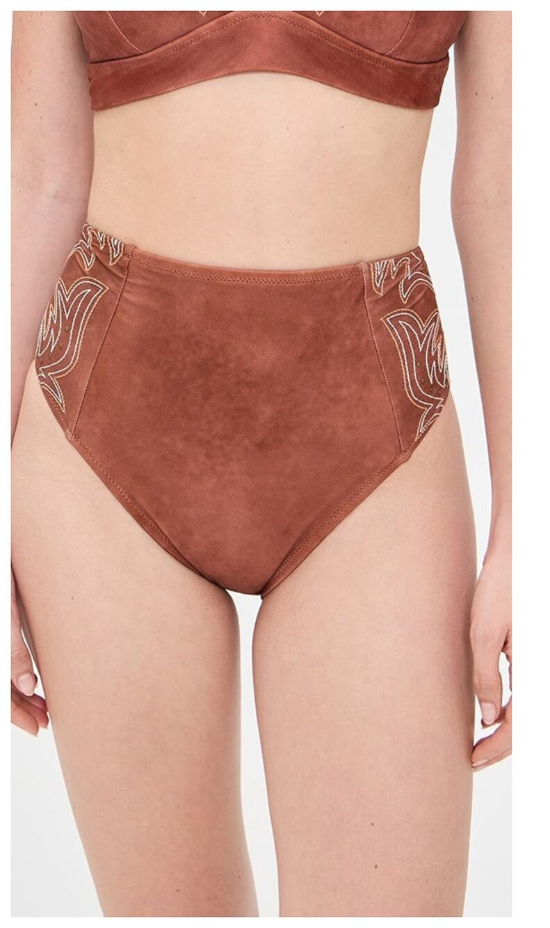 NEW L'AGENCE Vanessa Bolero High Waisted Bikini Bottoms Size XL